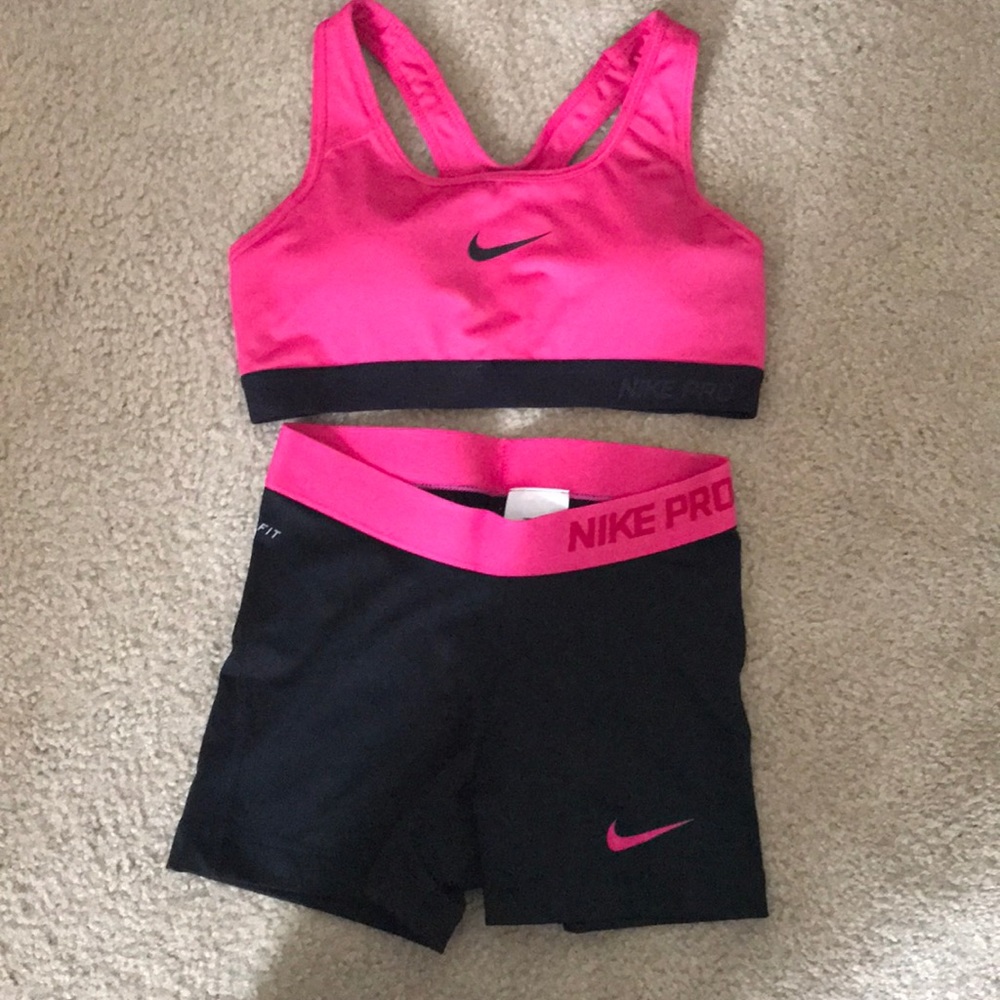 Nike Pro Shorts & Sports Bra